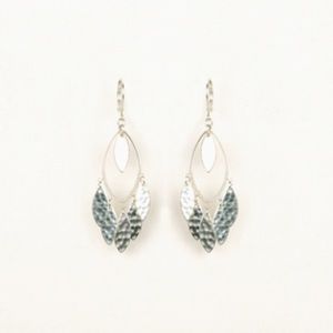 Hammered Leaf Chandelier Earrings